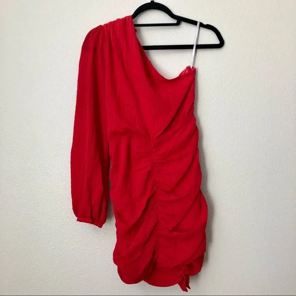 Lovers and Friends Kelsea Red One Shoulder Mini Dress - Picture 6 of 6
